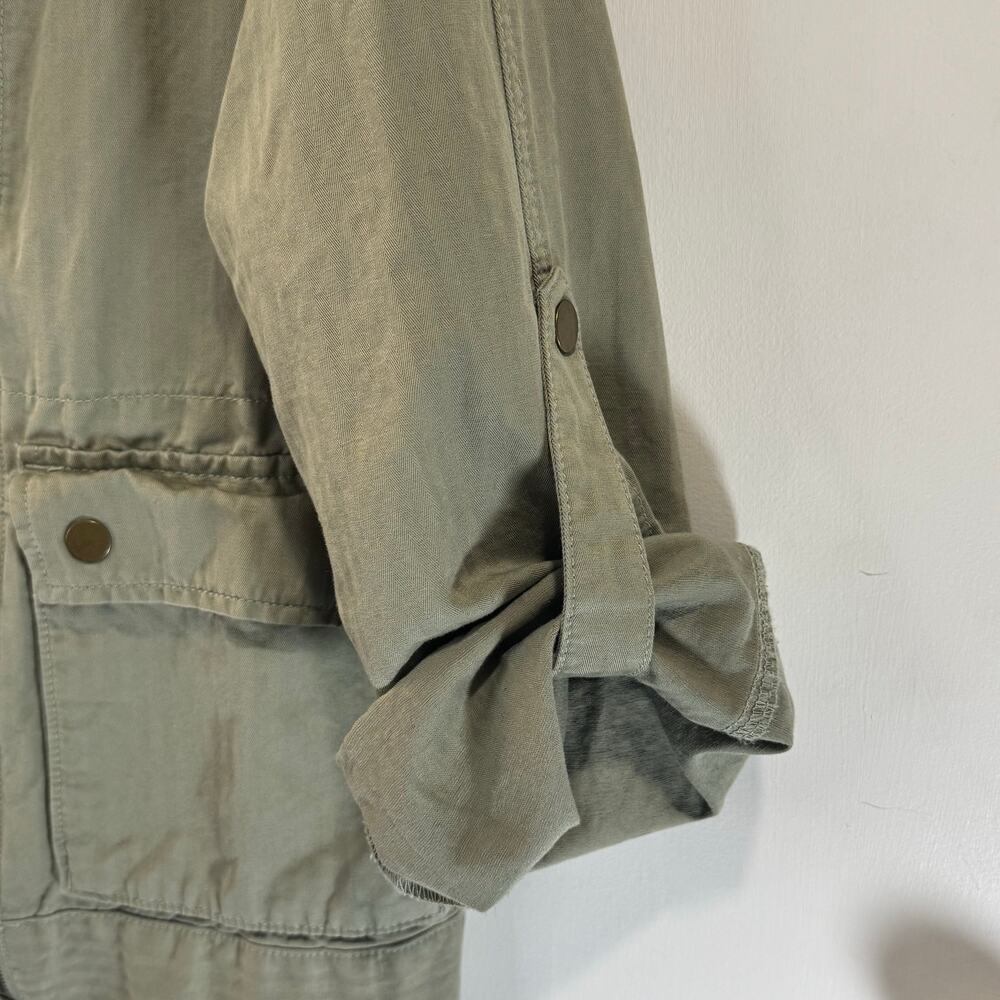 Loft Lightweight Khaki Green Half Zip Jacket Size M - Picture 2 of 9